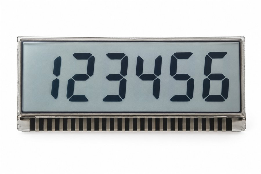 BIBA STN-type segmented LCD glass panel